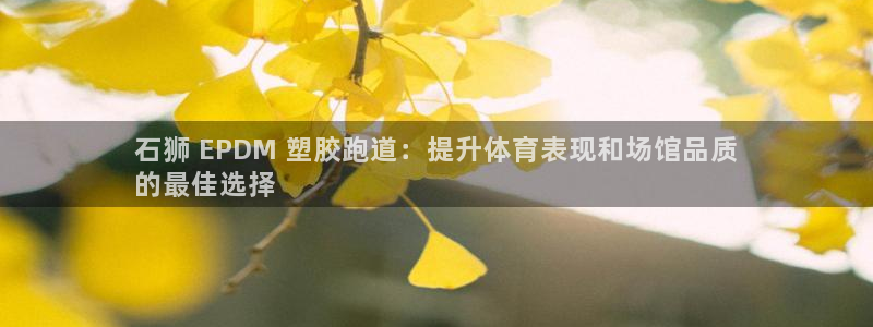 谈球吧官网在线入口免费观看视频：石狮 EPDM 塑胶跑道：提升体育表现和场馆品质
的最佳选择