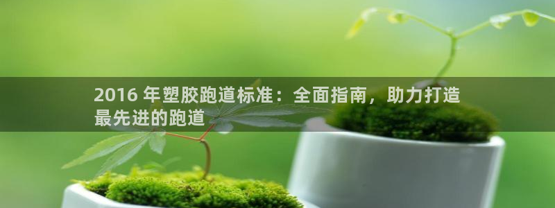 tqb谈球吧：2016 年塑胶跑道标准：全面指南，助力打造
最先进的跑道
