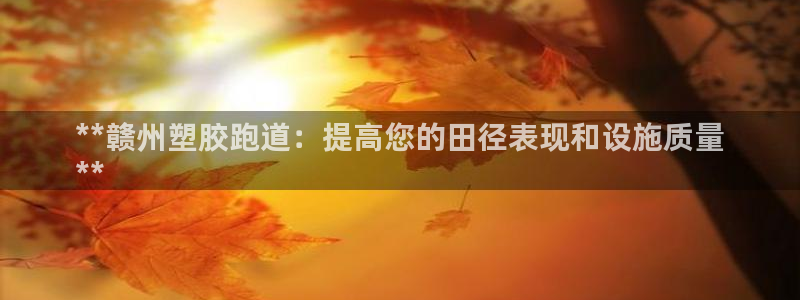 谈球吧体育官网在线入口免费观看：**赣州塑胶跑道：提高您的田径表现和设施质量
**
